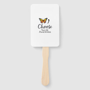Choose life suicide Awareness Colourful Dragonfly Hand Fan