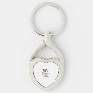 Choose life suicide Awareness Colourful Dragonfly Key Ring