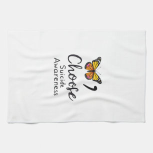 Choose life suicide Awareness Colourful Dragonfly  Tea Towel