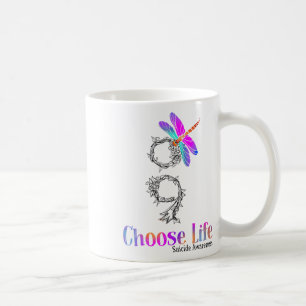 Choose Life Suicide Awareness Dragonfly  Coffee Mug