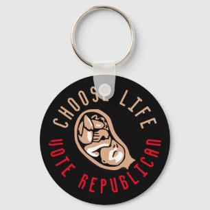 Choose Life Vote Republican Key Ring