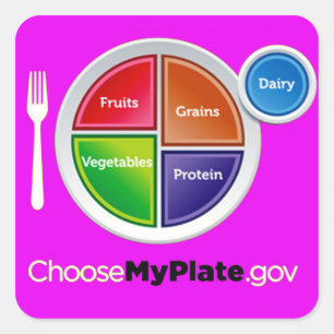 Choose My Plate (Pink) Stickers
