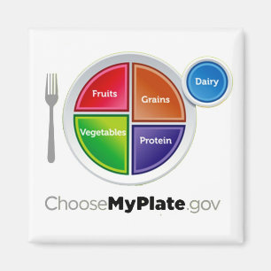 Choose My Plate (White) Magnet