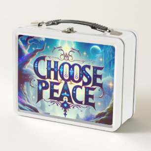 Choose Peace Metal Lunch Box