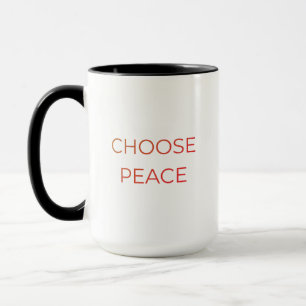 Choose Peace Mug Minimal Aesthetic Soft Life Cof