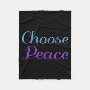 Choose Peace Prevention Awareness Design Fleece Blanket