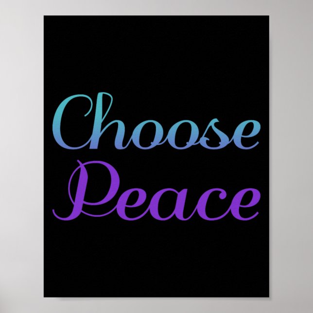 Choose Peace Prevention Awareness Design Poster (Front)