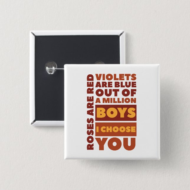 Choose - Square Button (Front & Back)