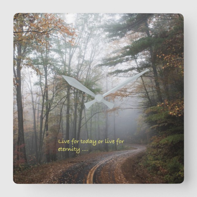 "Choose" Square Wall Clock (Front)