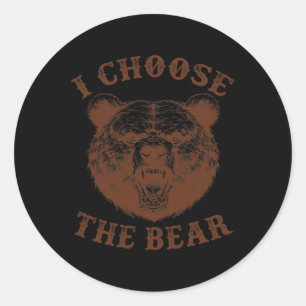 Choose The Bear Feminist Rage Feminism Classic Round Sticker