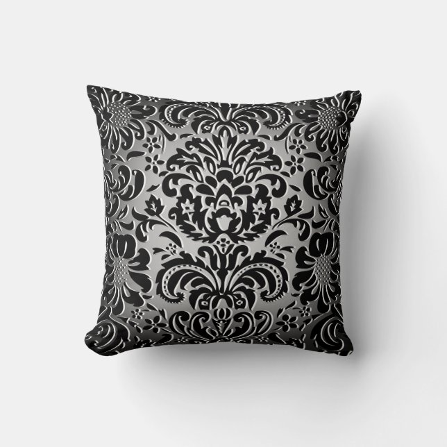 Choose The Colour "Mock Flock" Floral Pattern 1 Cushion (Front)