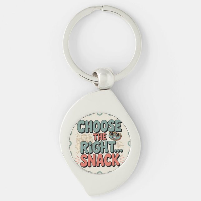 Choose the Right Snack Key Ring (Front)