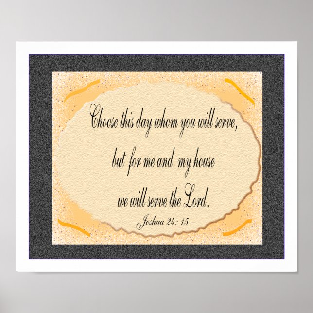 Choose This Day whom you will serve Poster (Front)