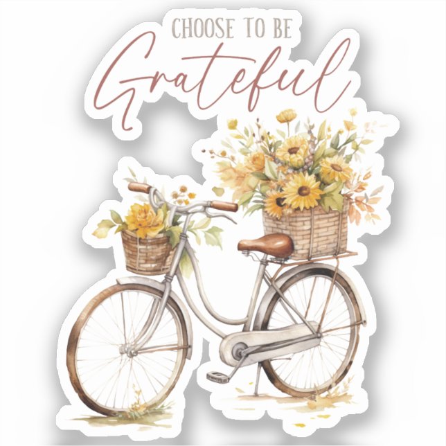 Choose to Be Grateful – Bicycle & Rustic Fall (Front)