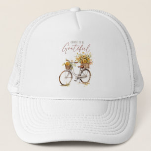 Choose to Be Grateful – Bicycle & Rustic Fall Trucker Hat