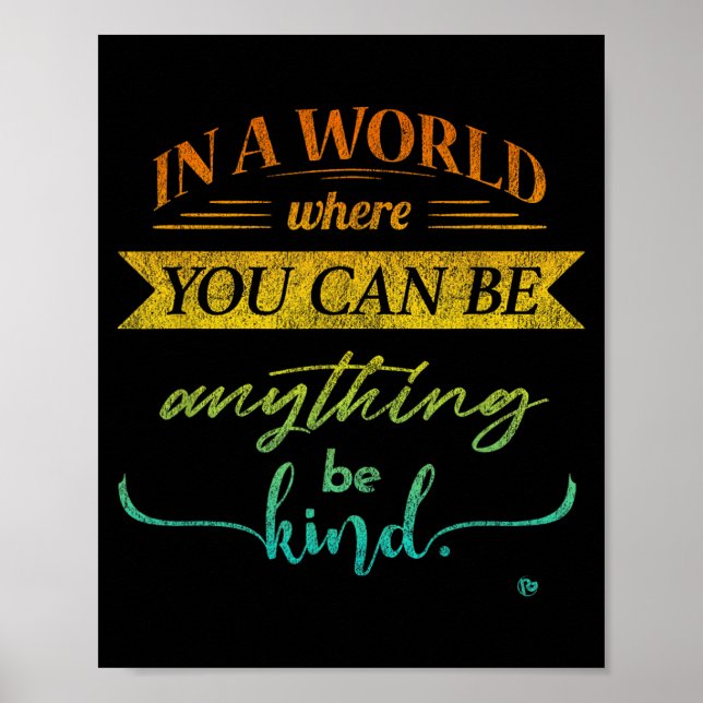 Choose To Be Kind Today Kindness Poster (Front)