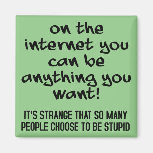Choose To Be Stupid Funny Fridge Magnet