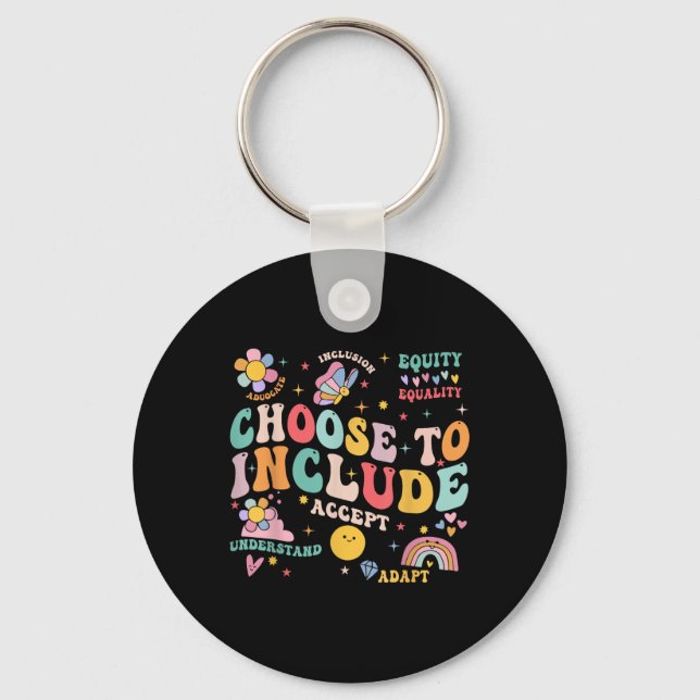 Choose To Include Inclusion S Autism Awareness Tea Key Ring (Front)
