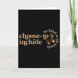Choose To Include Special Education Teacher Autism Card