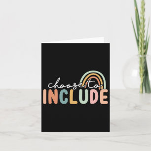 Choose To Include Special Education Teacher Autism Card