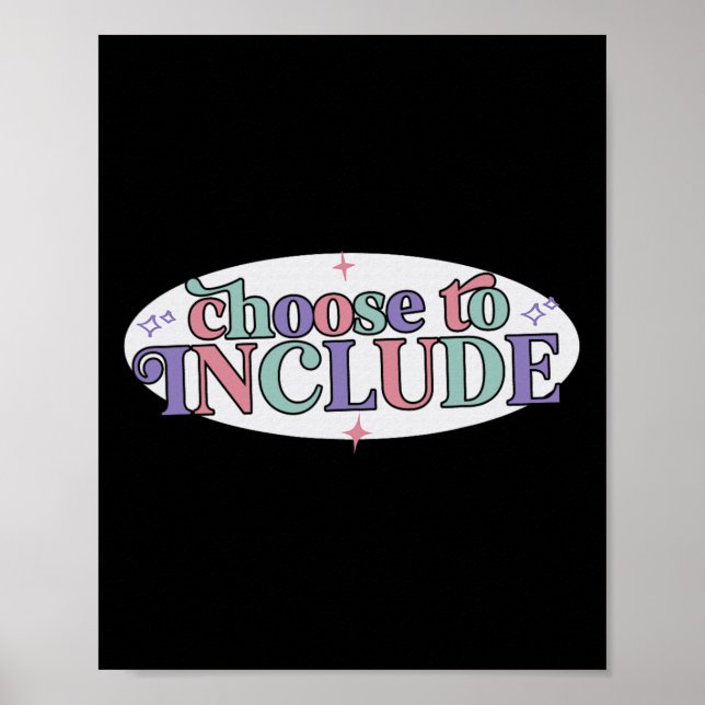 Choose To Include Special Education Teacher Autism Poster (Front)