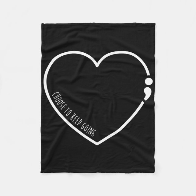 Choose To Keep Going  Fleece Blanket (Front)