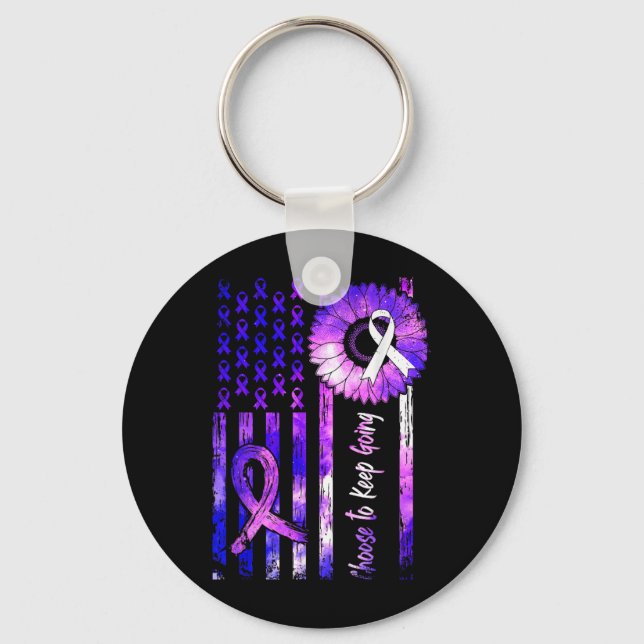 Choose To Keep Going Suicide Prevention Awareness  Key Ring (Front)