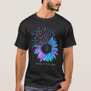 Choose To Keep Going Sunflower Suicide Prevention  T-Shirt
