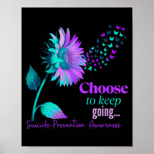Choose To Keep On Going Suower Women Prevention Poster