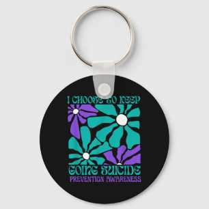 Choose To Keep On Going Women Prevention Awareness Key Ring