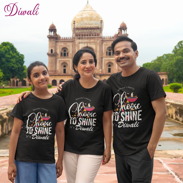 Choose to shine customisable Diwali T-Shirt (Creator Uploaded)