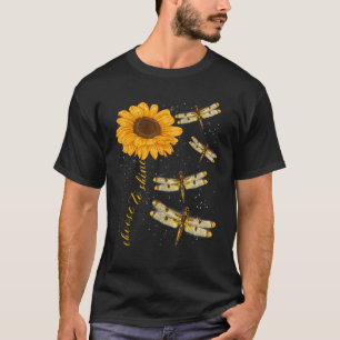 Choose To Shine Dragonfly Sunflower Teacher Growth T-Shirt