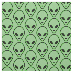 Choose your background colour alien print fabric