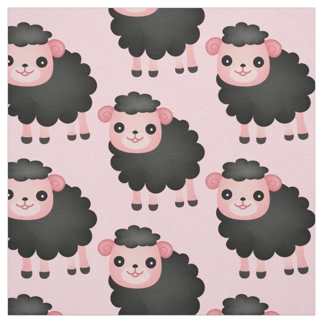 Choose your background colour black sheep fabric (Swatch)