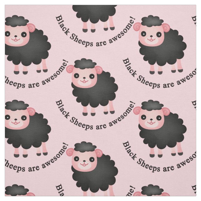 Choose your background colour black sheep fabric (Swatch)