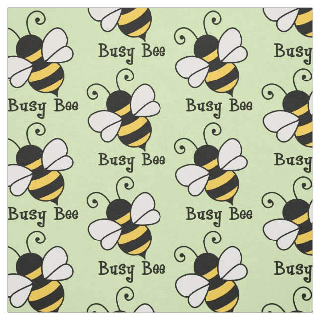 Choose your background colour busy bee fabric (Swatch)