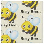 Choose your background colour busy bee fabric