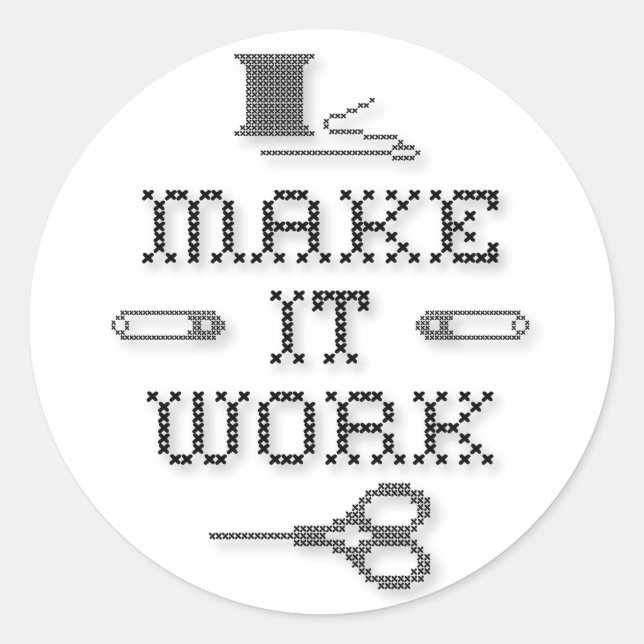 Choose Your Background Colour Classic Round Sticker (Front)