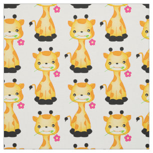 Choose your background colour Giraffe fabric