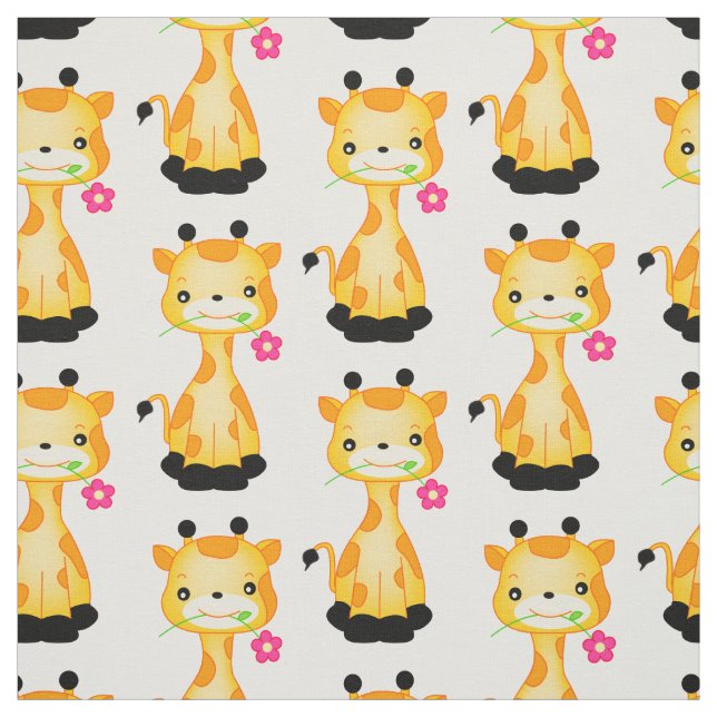 Choose your background colour Giraffe fabric (Swatch)