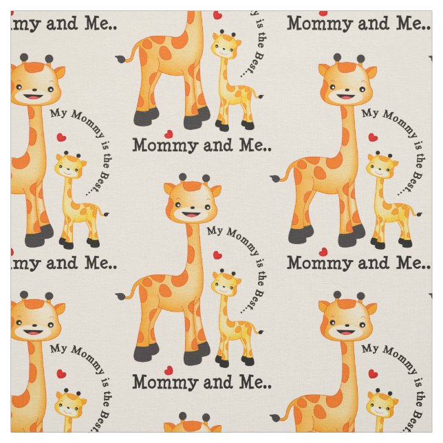 Choose your background colour Giraffe fabric (Swatch)