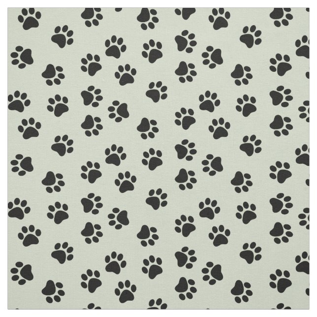 Choose your background colour Paw print fabric (Swatch)