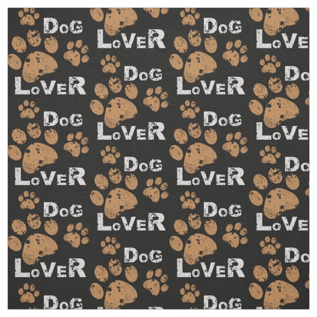 Choose your background colour Paw print fabric (Swatch)