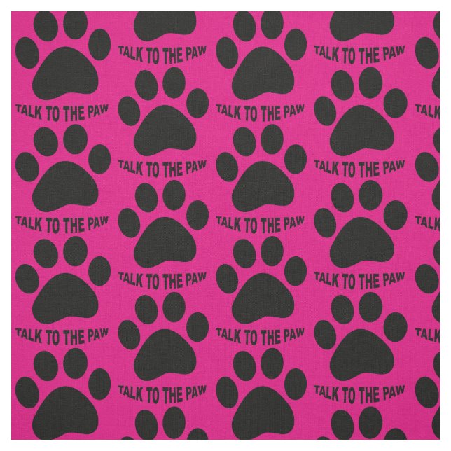 Choose your background colour Paw print fabric (Swatch)