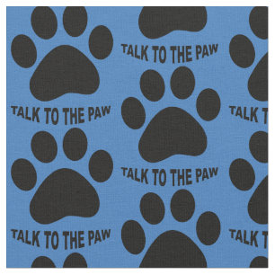 Choose your background colour Paw print fabric