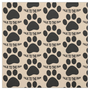 Choose your background colour Paw print fabric