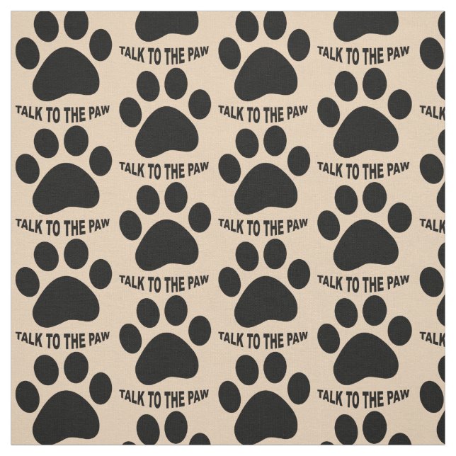 Choose your background colour Paw print fabric (Swatch)
