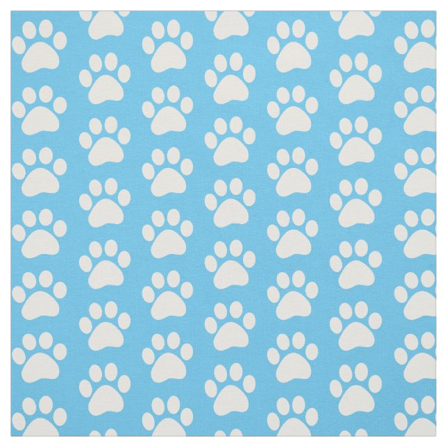 Choose your background colour paw print Fabric (Swatch)