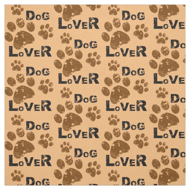 Choose your background colour Paw print fabric (Swatch)
