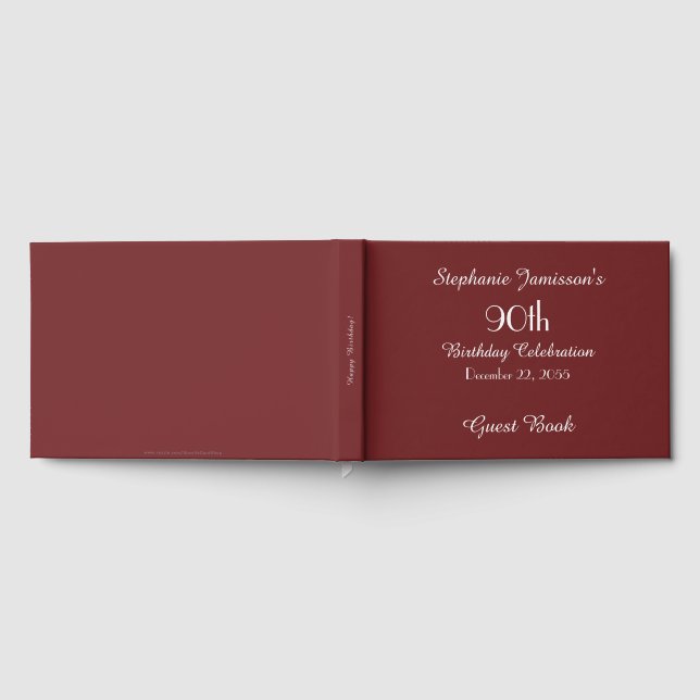 CHOOSE YOUR COLOR Birthday Party Memory/Guest Book (Full)